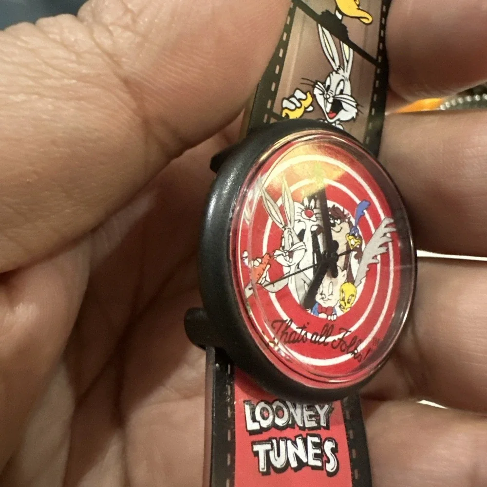Works VTG 1990s Armitron Looney Tunes Quartz Unisex Watch 34mm Warner Brothers